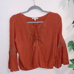 Burnt orange American Eagle blouse!